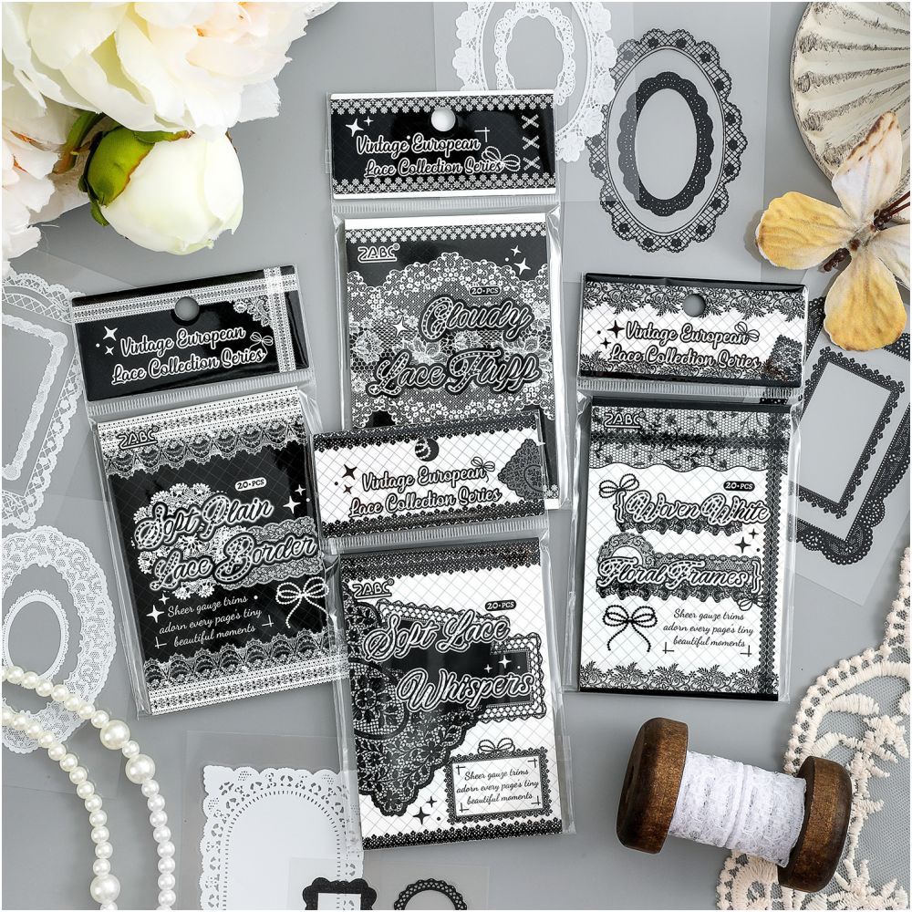 Lace Lace Holiday Series PET Stickers 20psc 4 designs image 0