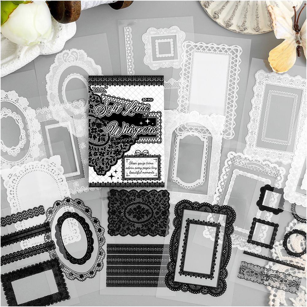 Lace Lace Holiday Series PET Stickers 20psc 4 designs image 2