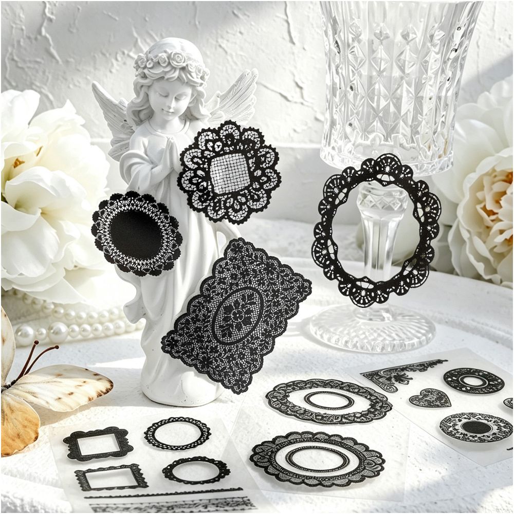 Lace Lace Holiday Series PET Stickers 20psc 4 designs image 3