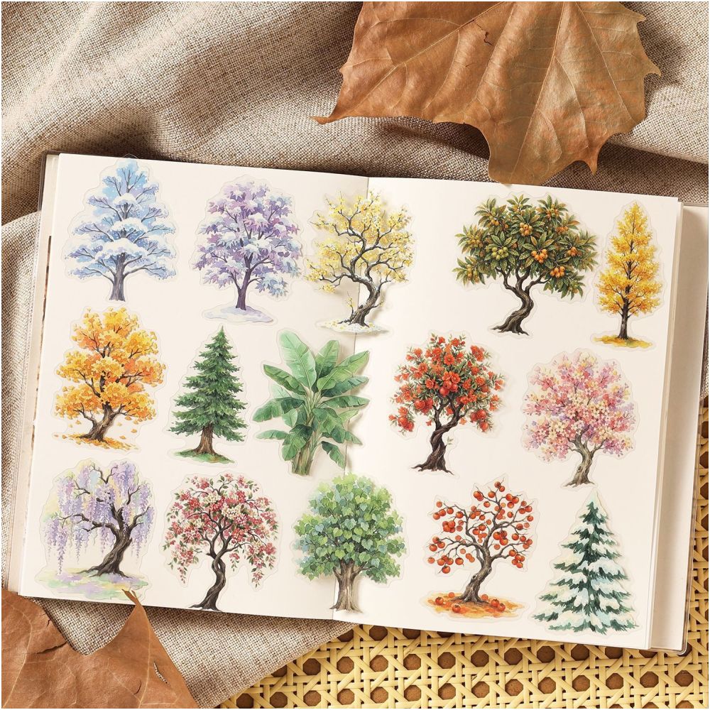 Year Ring Poetry Series PET Stickers 20psc 6 designs image 3