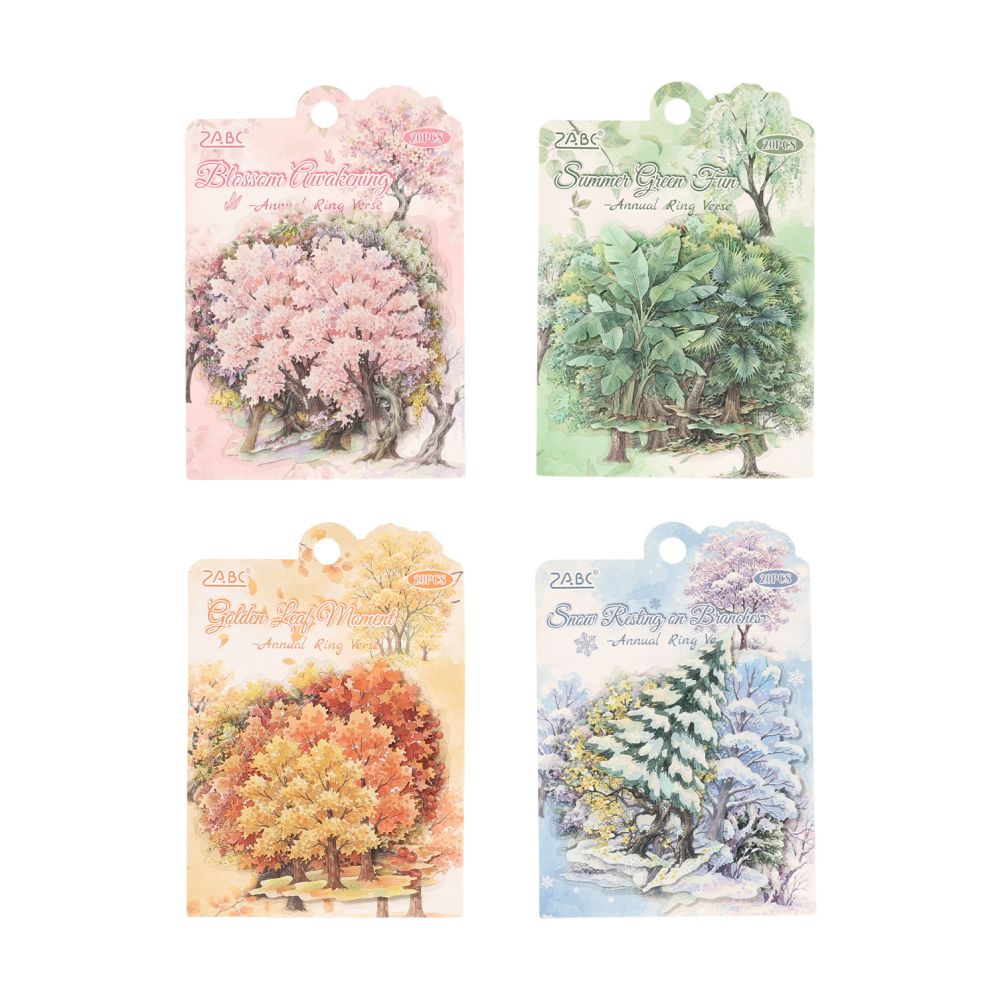 Year Ring Poetry Series PET Stickers 20psc 6 designs image 4