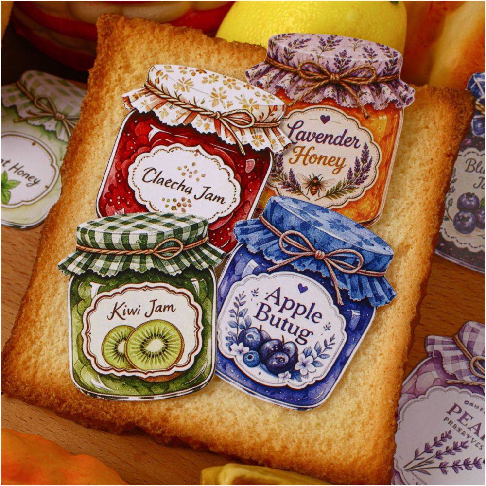 Jar Jam Series Jar Paper Stickers 10psc 6 variants image 1