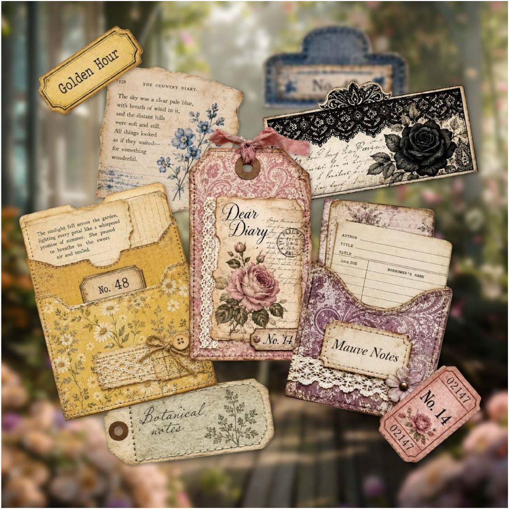 Vintage Time Tag Series Paper Stickers 10psc 6 Designs image 0