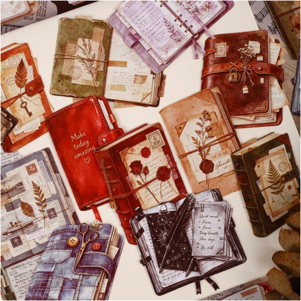 Vintage Journal Series Paper Stickers 8psc 6 variant image 3