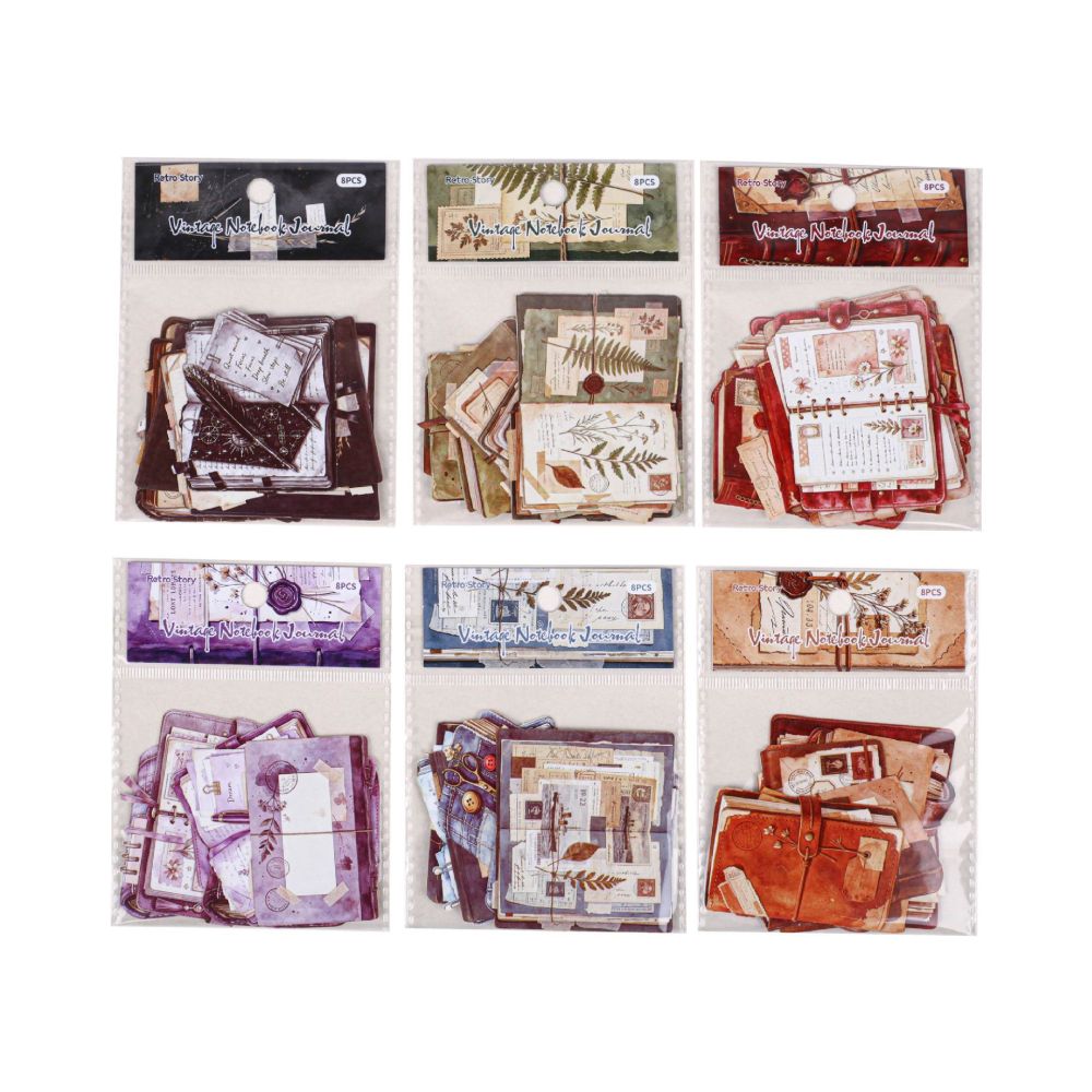 Vintage Journal Series Paper Stickers 8psc 6 variant image 4