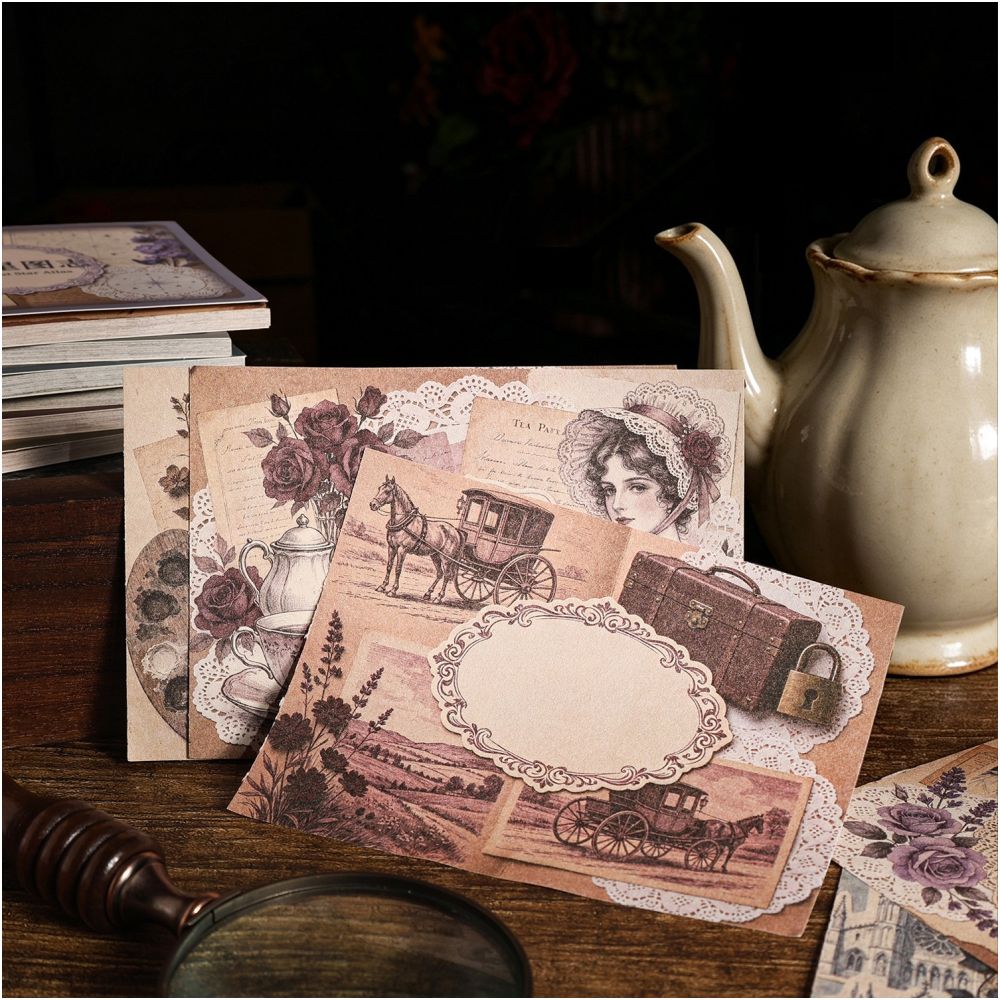 Vintage Chronicle Series Material Paper 14cm x 10cm 30psc 6 Designs image 3