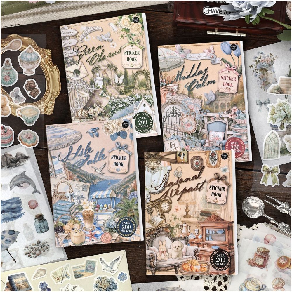 Vintage Wanderings Series PET Stickers Book 20 Sheets 4 Designs image 3
