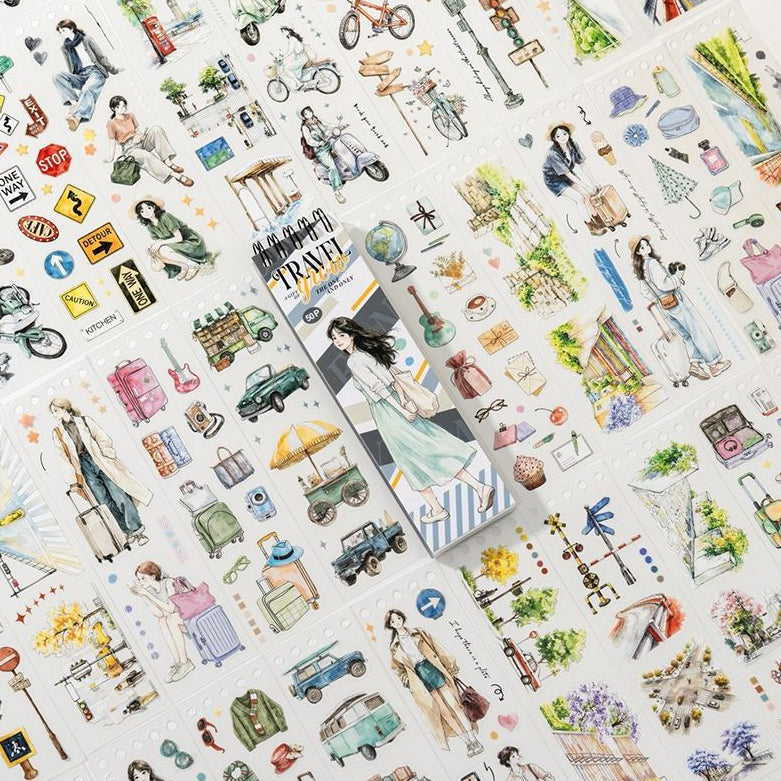 Girls On the Road Series PET Sticker Book 50psc image 2