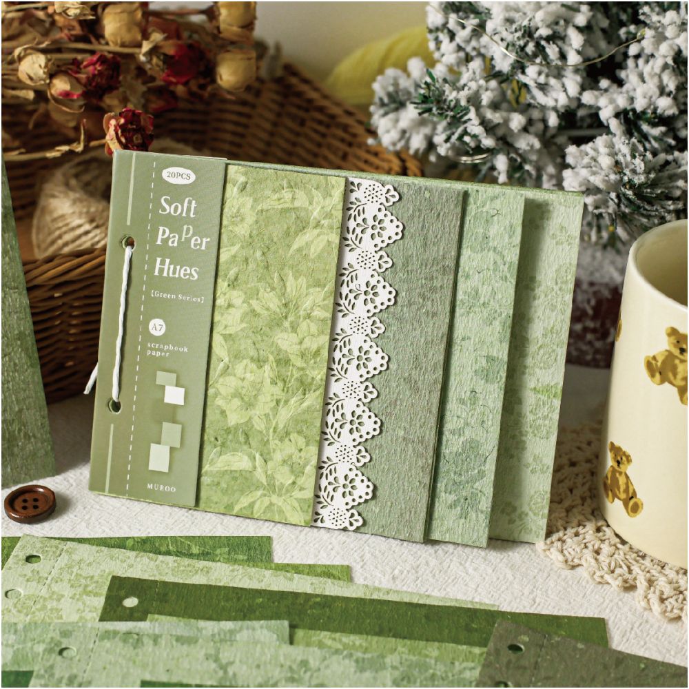 Flower Language Series Material Paper 16cm x 12cm 20 sheets 4 designs image 1