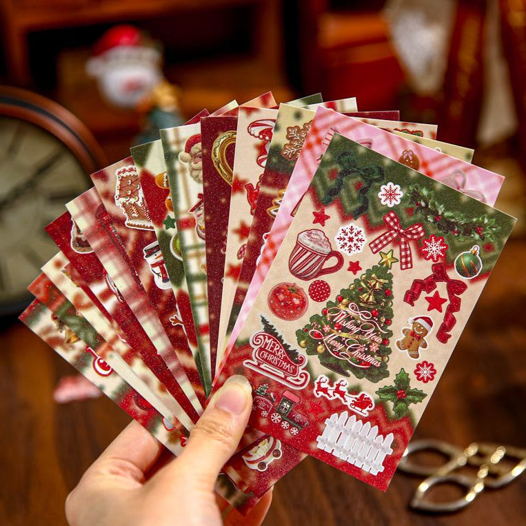 Christmas Holiday Paper Stickers 30psc image 1