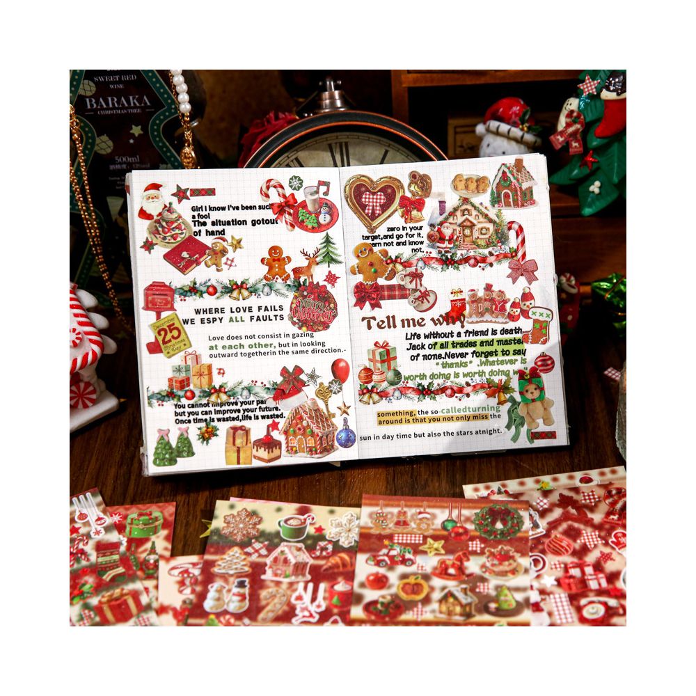 Christmas Holiday Paper Stickers 30psc image 2