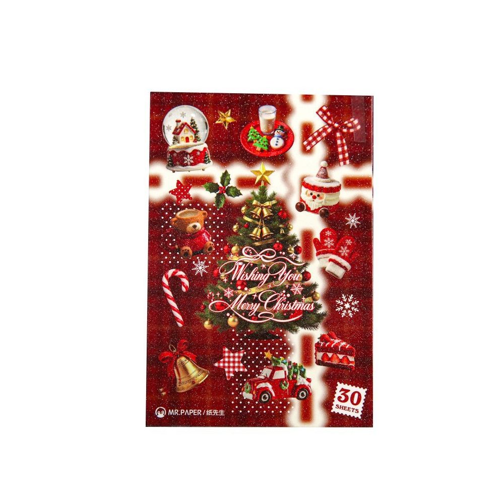 Christmas Holiday Paper Stickers 30psc image 4