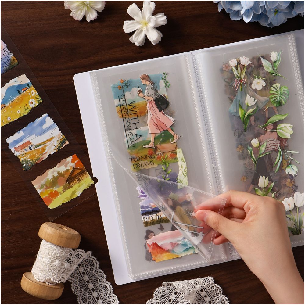 Floral Notebook Storage Album 11 8cm x 22 8cm 40 pages 4 variants image 3