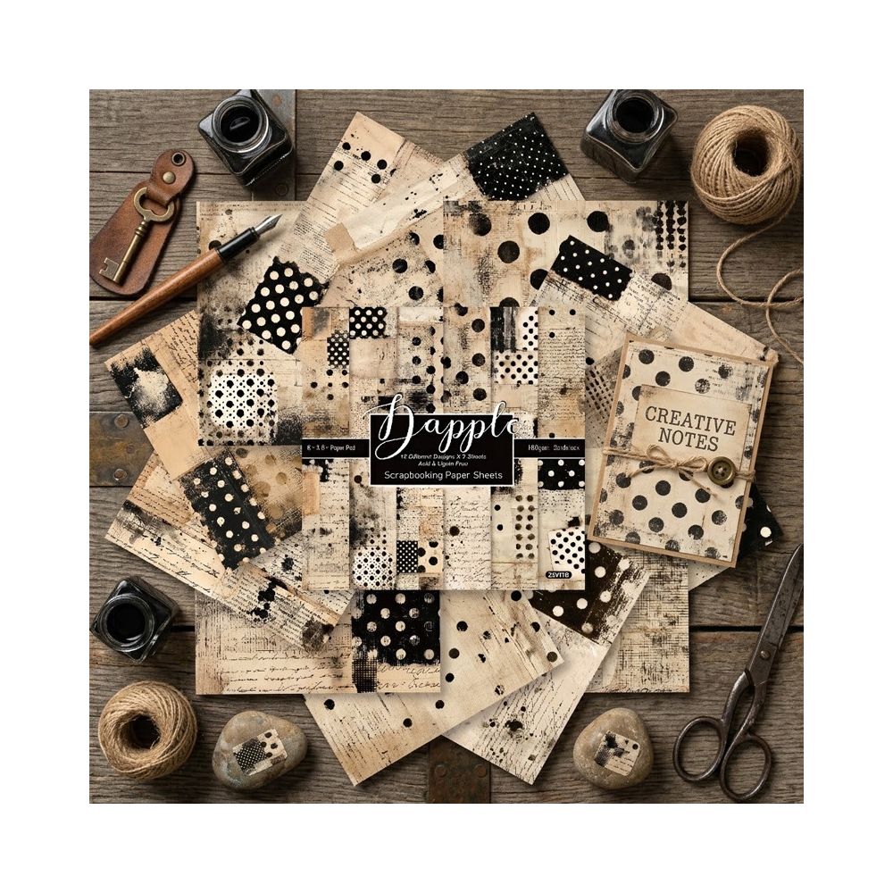 Dapple Series Material Paper 15cm x 15cm 24 sheets image 3
