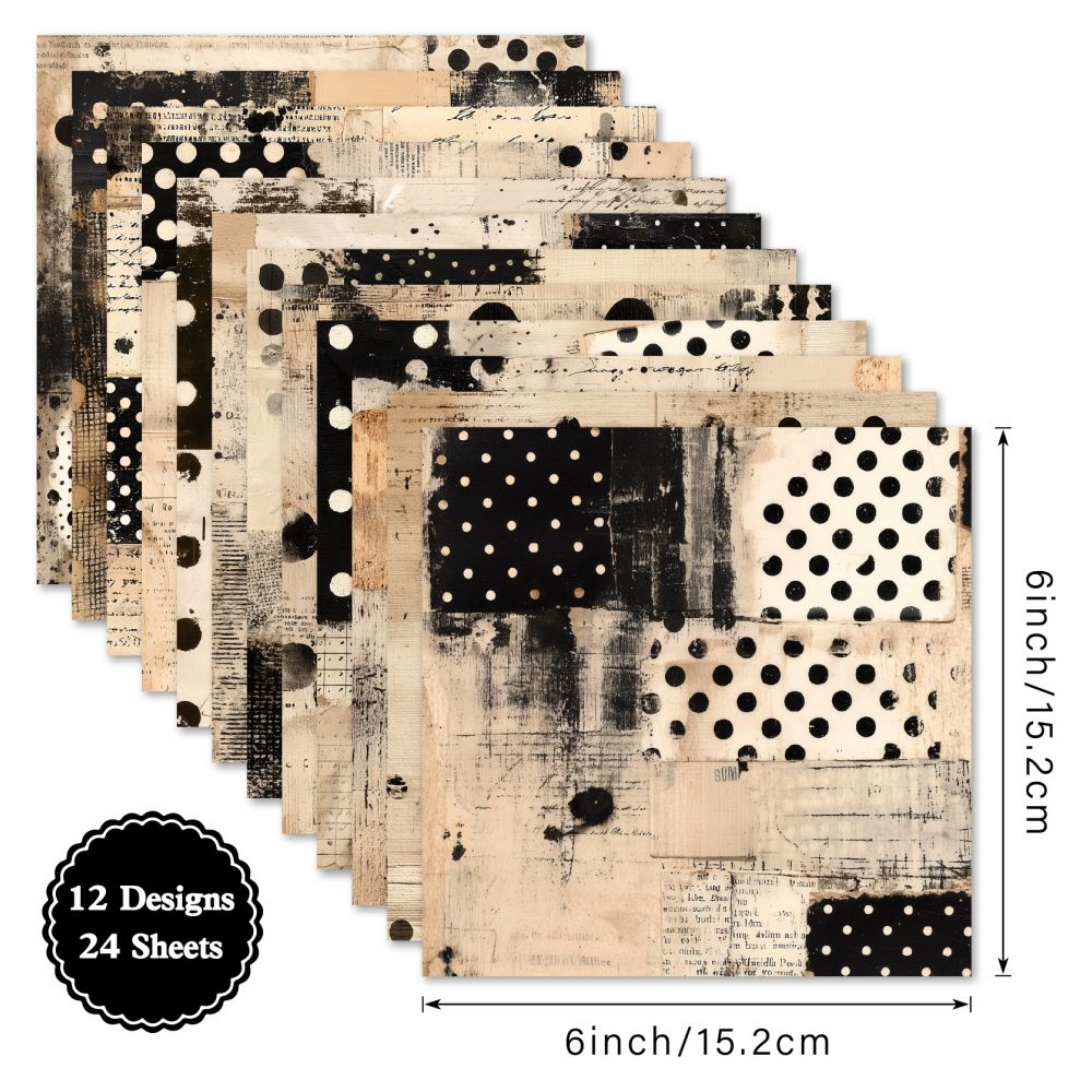 Dapple Series Material Paper 15cm x 15cm 24 sheets image 4