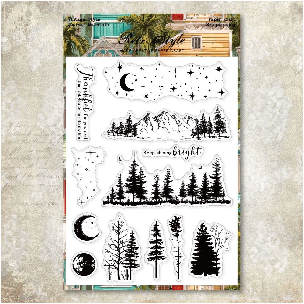 Vintage Backgrounds Silicone Stamps 15cm x 20cm 6 variants