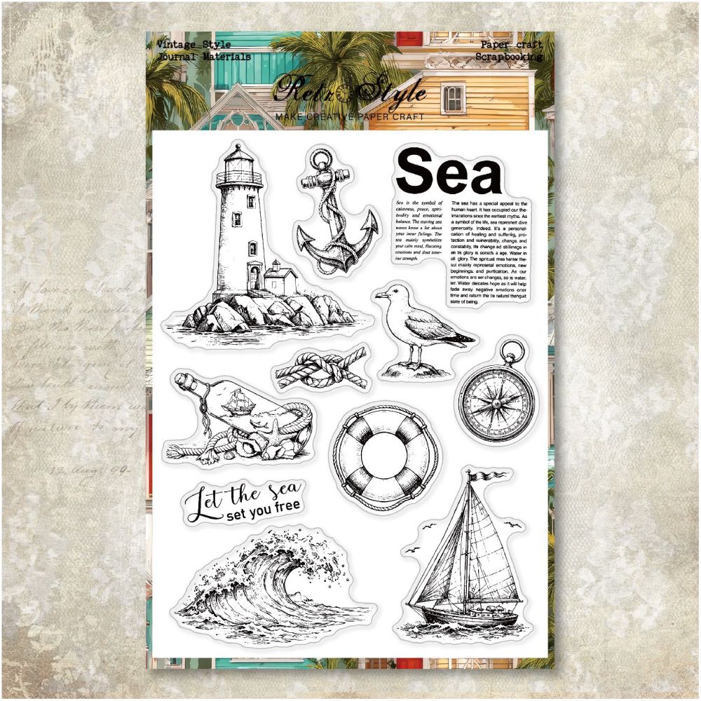 Vintage Backgrounds Silicone Stamps 15cm x 20cm 6 variants