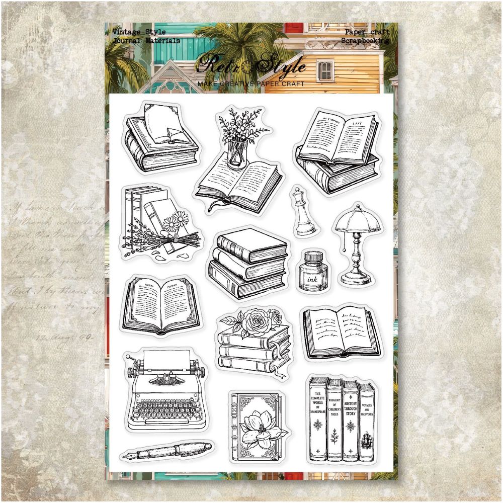 Vintage Backgrounds Silicone Stamps 15cm x 20cm 6 variants