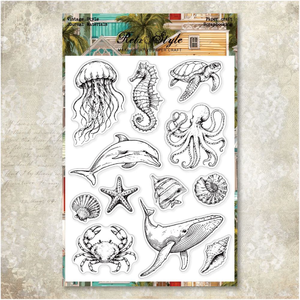 Vintage Backgrounds Silicone Stamps 15cm x 20cm 6 variants