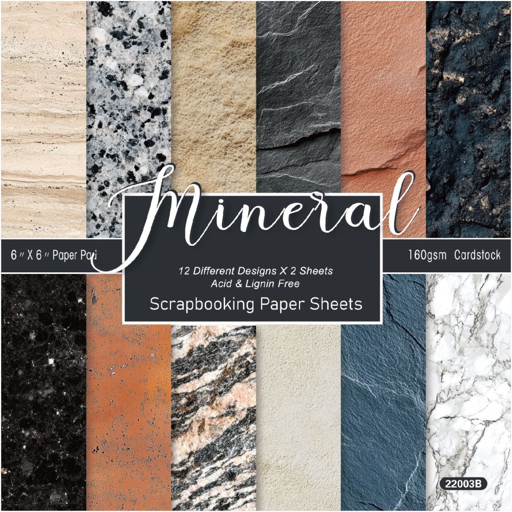 Mineral Material Paper 15cm x 15cm 24 sheets image 0