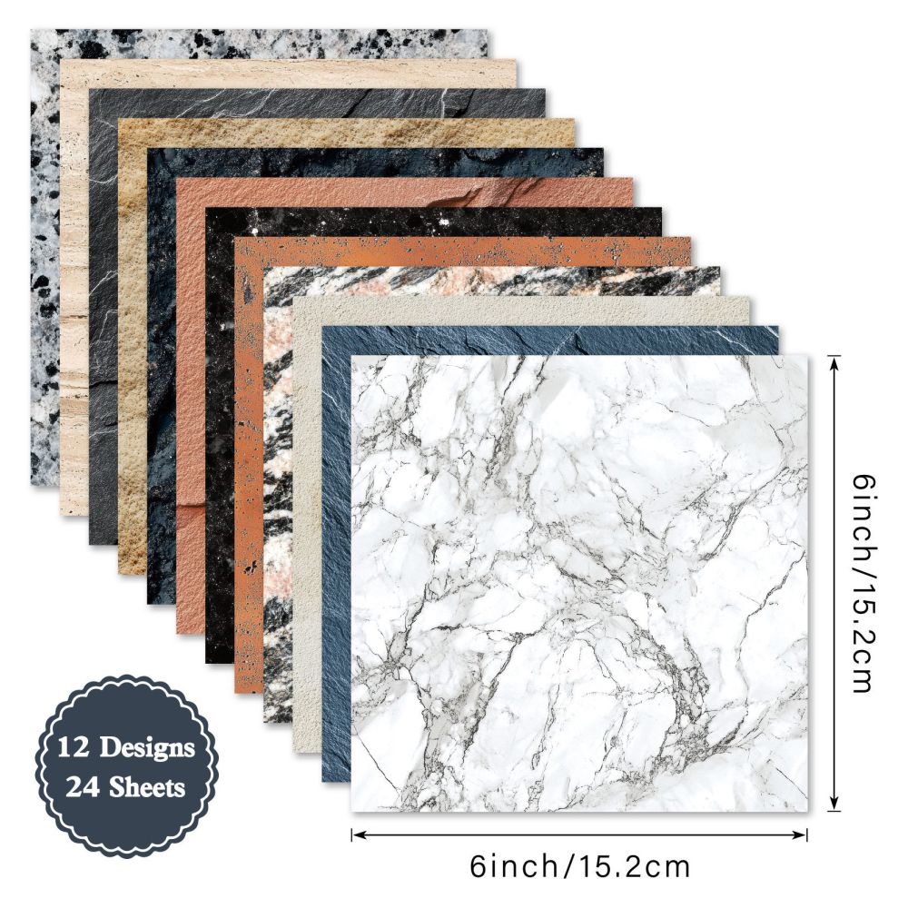 Mineral Material Paper 15cm x 15cm 24 sheets image 4