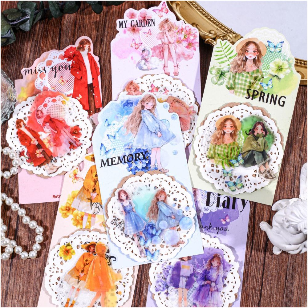Blush Garden Series PET Stickers 20psc 6 variants image 2