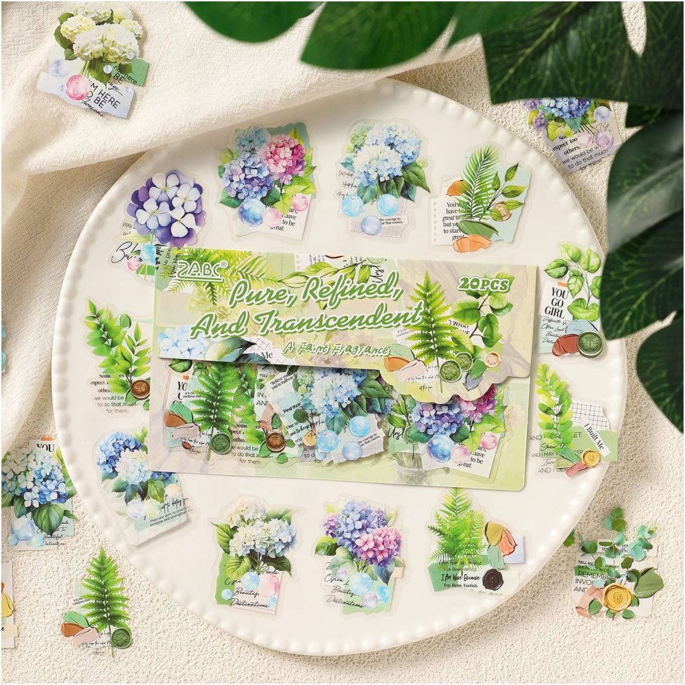 Light Fragrance Floral Series PET Stickers 20psc 6 designs image 2
