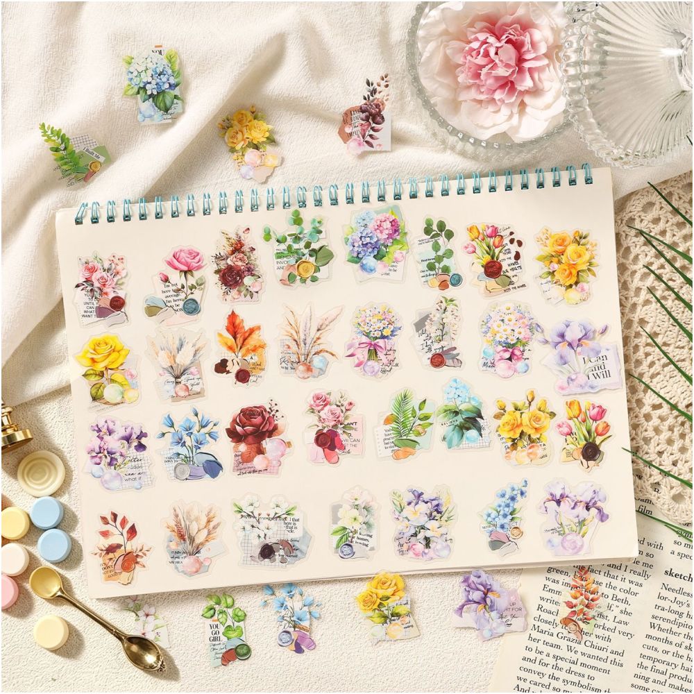 Light Fragrance Floral Series PET Stickers 20psc 6 designs image 3