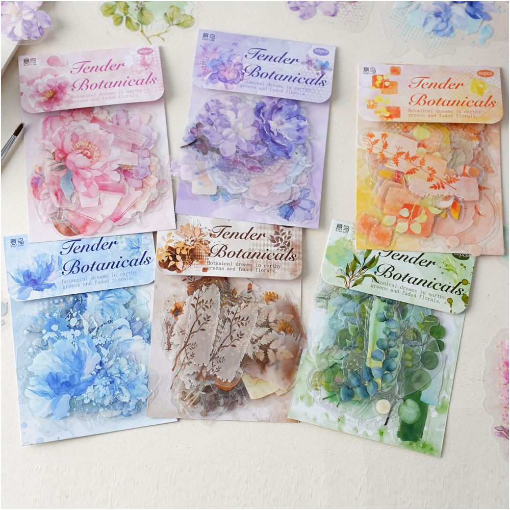 Grass and Tree Series PET Stickers 20psc 6 Designs image 0
