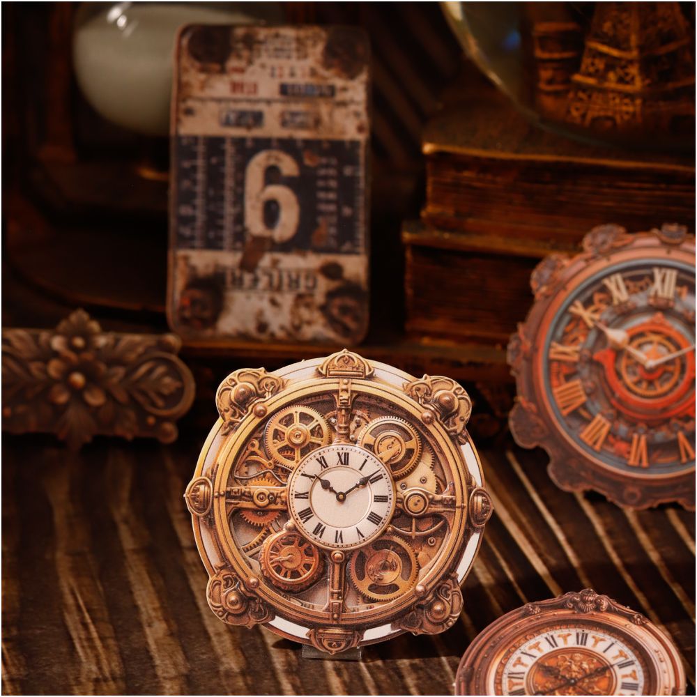 Vintage Iron Fragment Series Paper Stickers 10psc 6 designs image 0