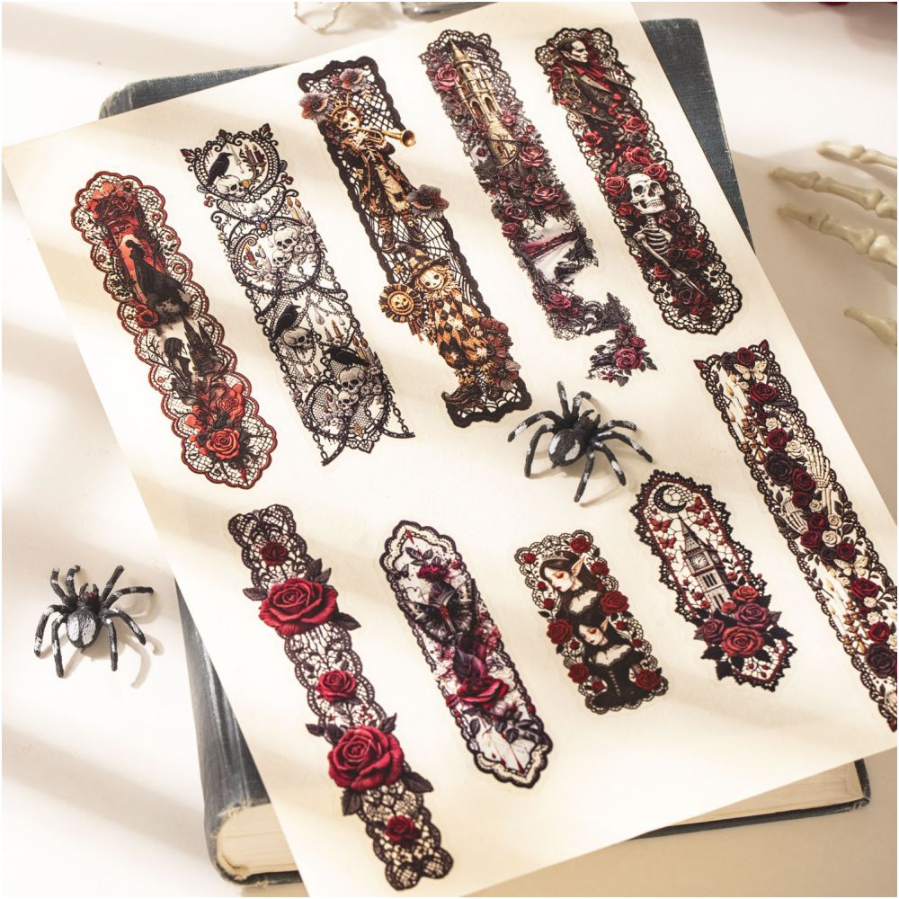 Vintage Dark Corridor Series PET Stickers 20psc 4 Designs image 0