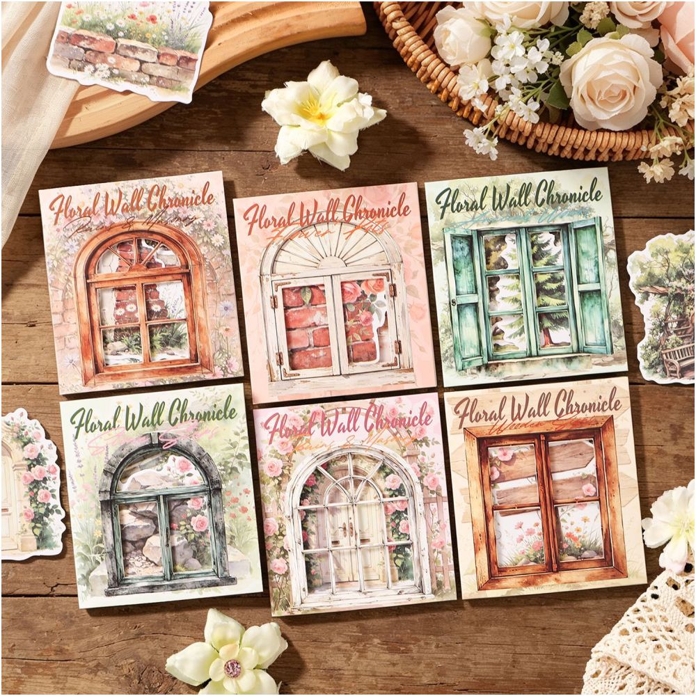 Flower Wall Prologue Paper Stickers 10psc 6 variants image 1