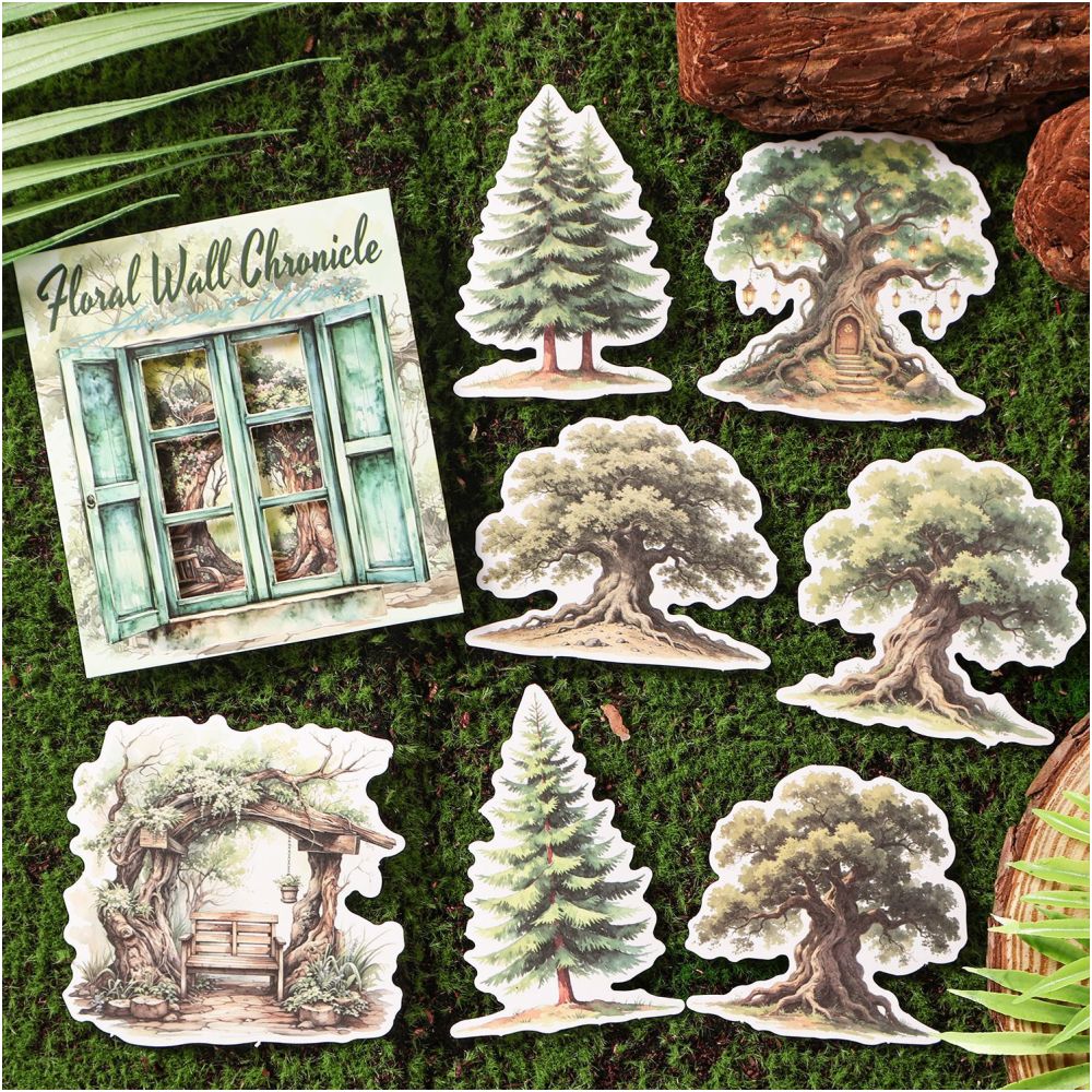 Flower Wall Prologue Paper Stickers 10psc 6 variants image 3