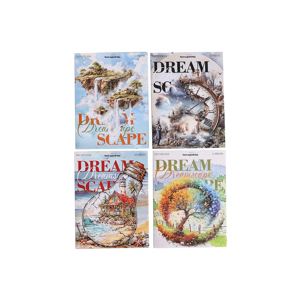 Vintage Illusory Dream Series PET Stickers 12psc 4 variants image 4