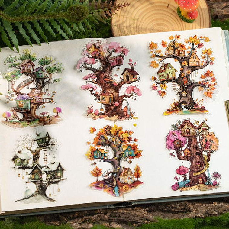 Treehouse Utopia Series PET Stickers 12psc 4 Designs image 2