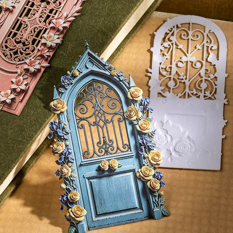 Garden Flower Gate Series Paper Stickers 10psc 4 variants image 3