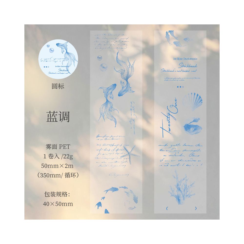 Floating Light Fragments Series PET Tape 5cm x 2m 4 Styles
