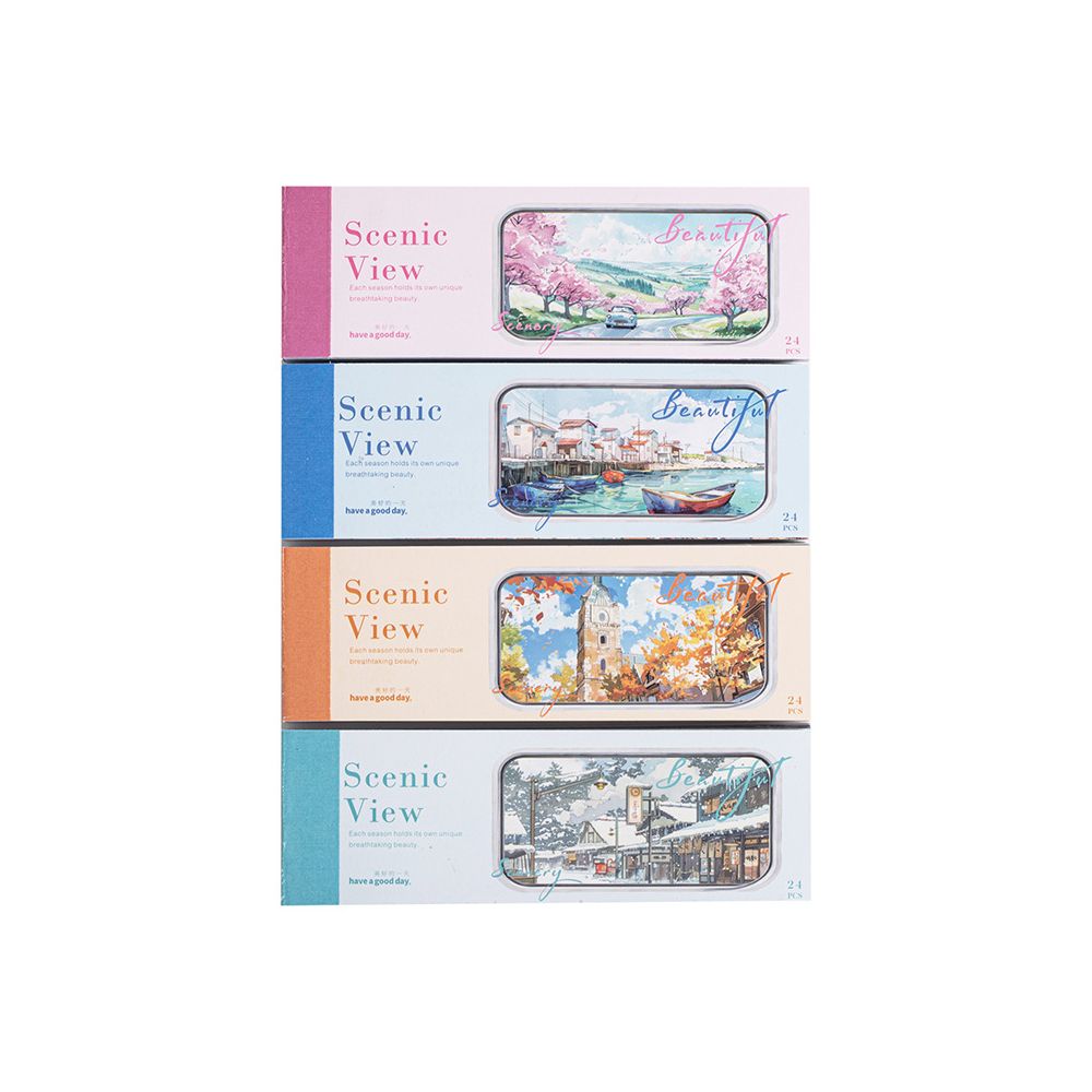 Scenic Views Series Landscape Sticker Book 4 Designs 24 Sheets image 4