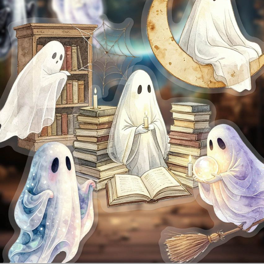 Ghostly Dream Series PET Stickers 16psc 6 variants image 0