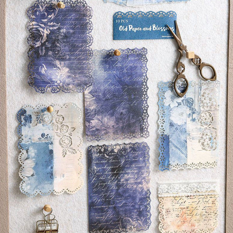 Lace Pattern Vintage Floral Series Material Paper 6 Styles 10 Sheets image 3