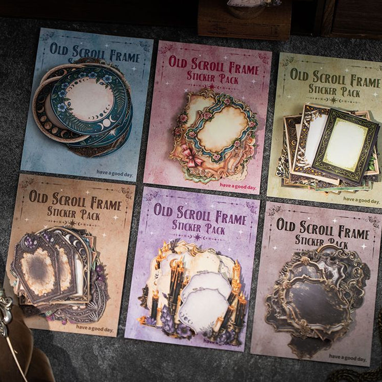 Old Chapter Frame Series Paper Stickers 6 Styles 30 Pcs image 0