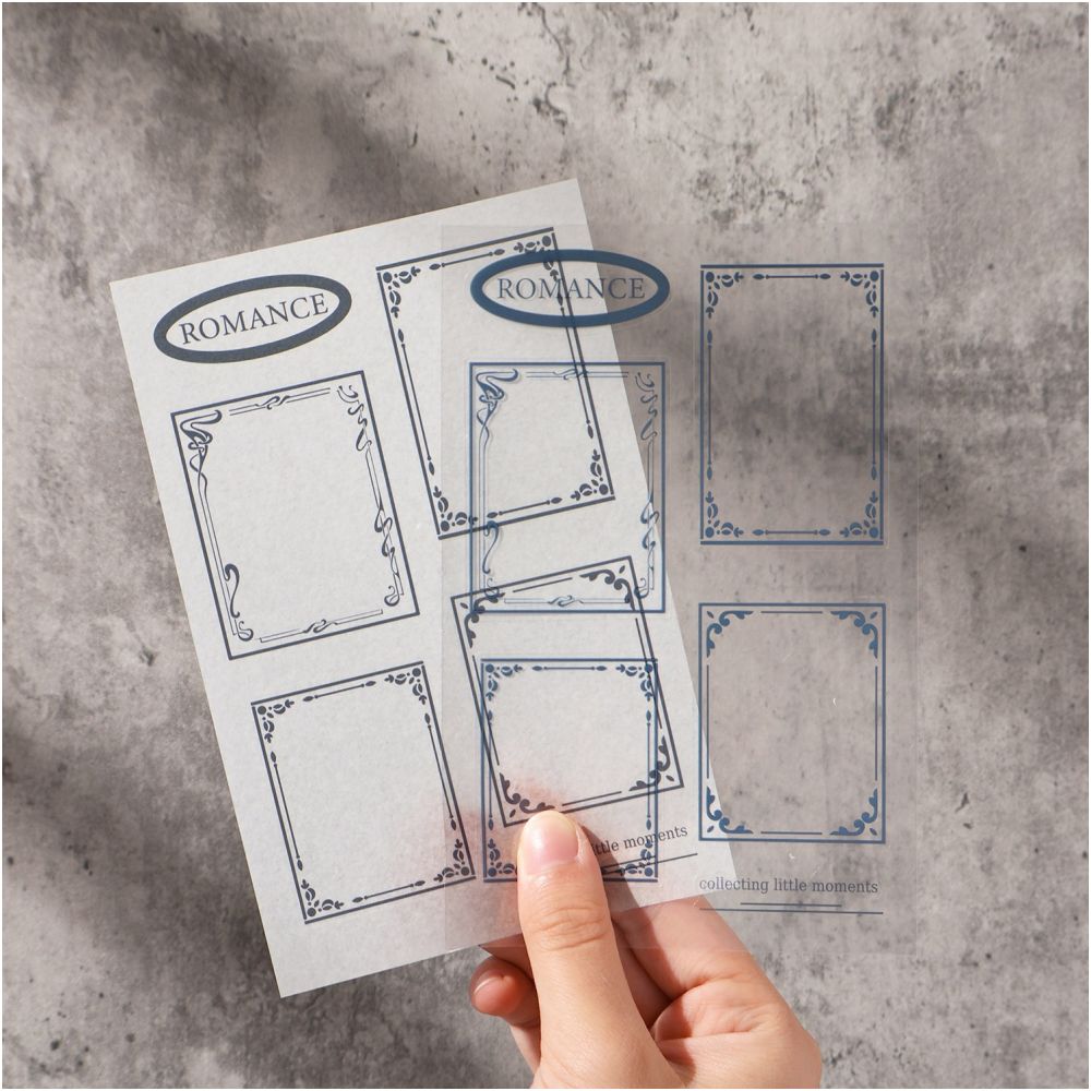 Notebook Frame Series Washi PET Sticker Book 20 Sheets 4 Styles image 2