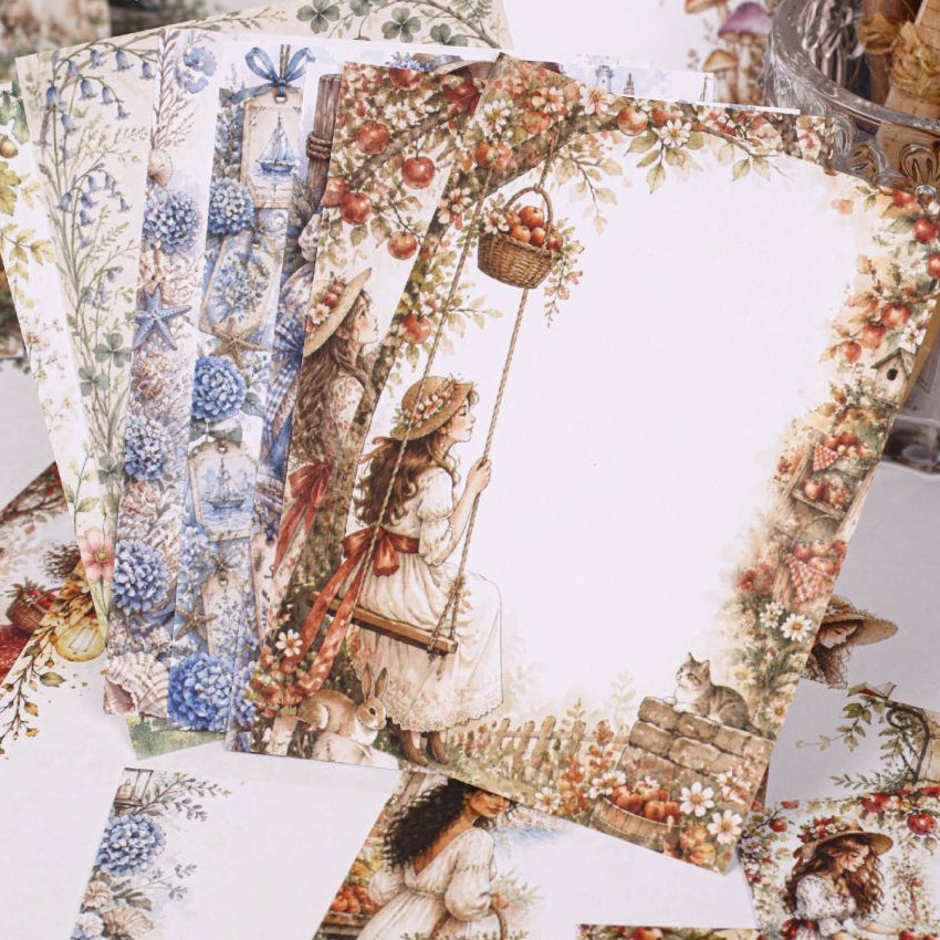 Light Floral Series Material Paper 6 Styles image 3
