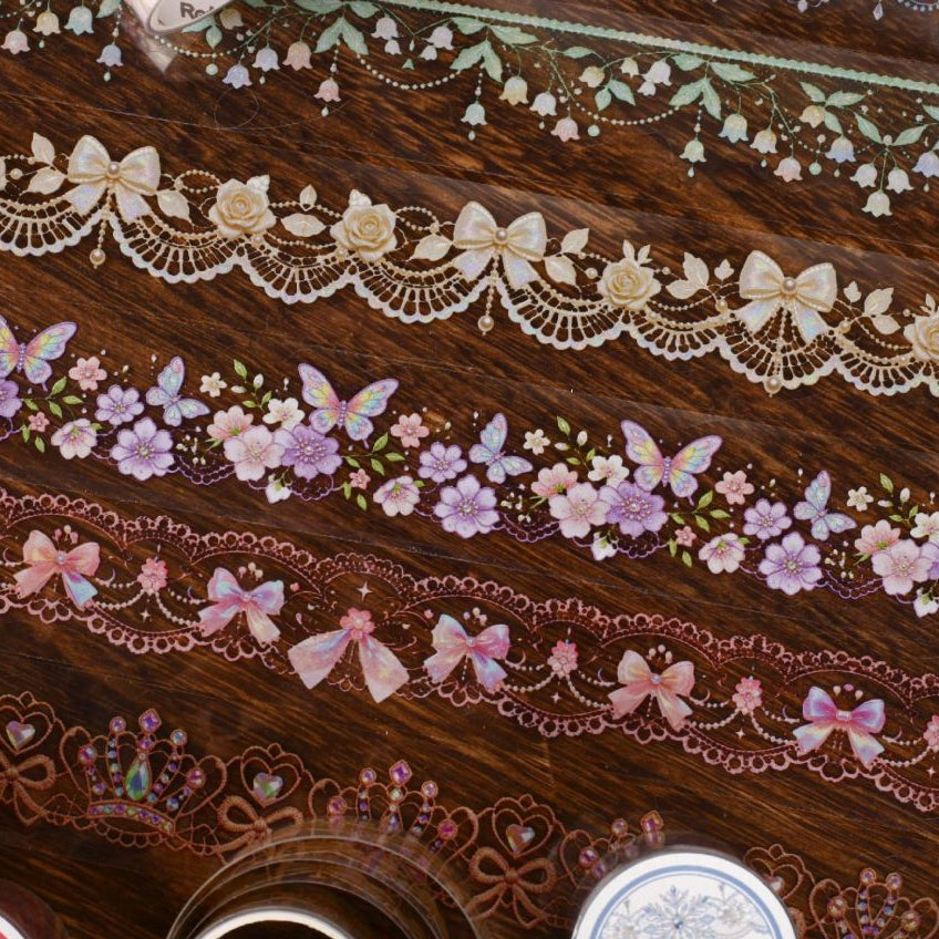 Dreamy Floral Series PET Tape 6 Designs 3cm x 2m image 1