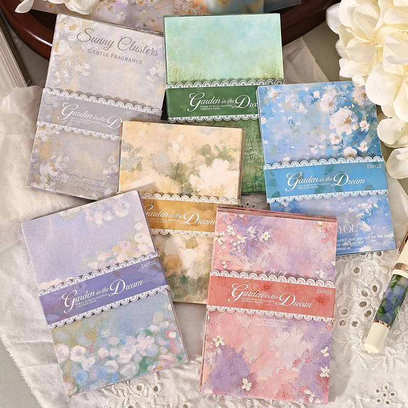 Multi Texture Floral Pattern Material Paper 6 Styles 30 Sheets image 0