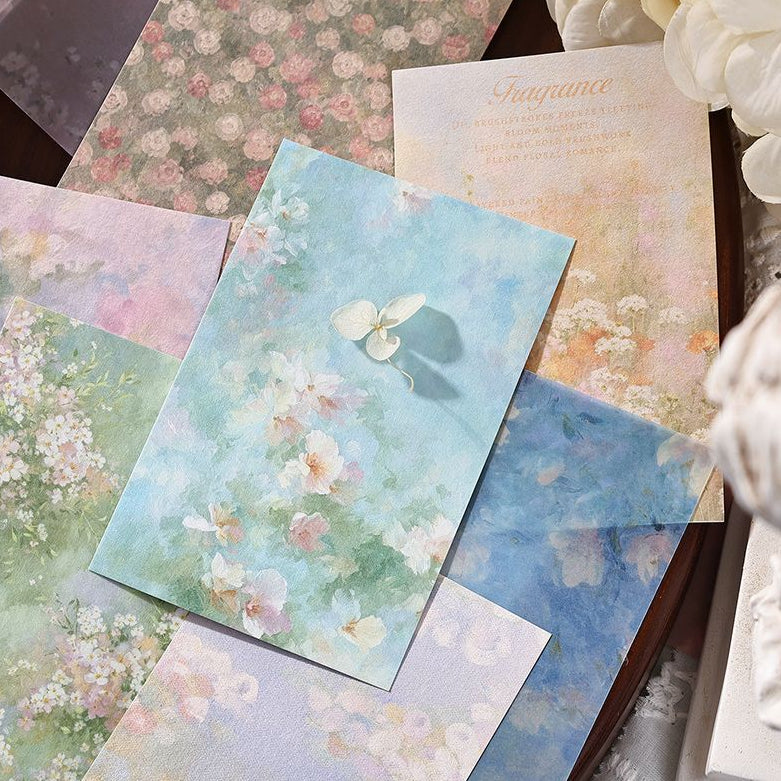 Multi Texture Floral Pattern Material Paper 6 Styles 30 Sheets image 2