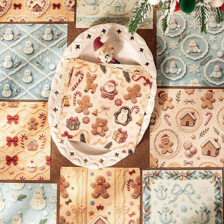 Snowflake Christmas Series Material Paper 6 Styles 20 Sheets image 2