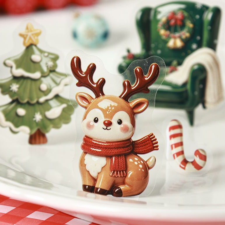 Warm Winter Christmas Series PET Stickers 100 sheets image 1