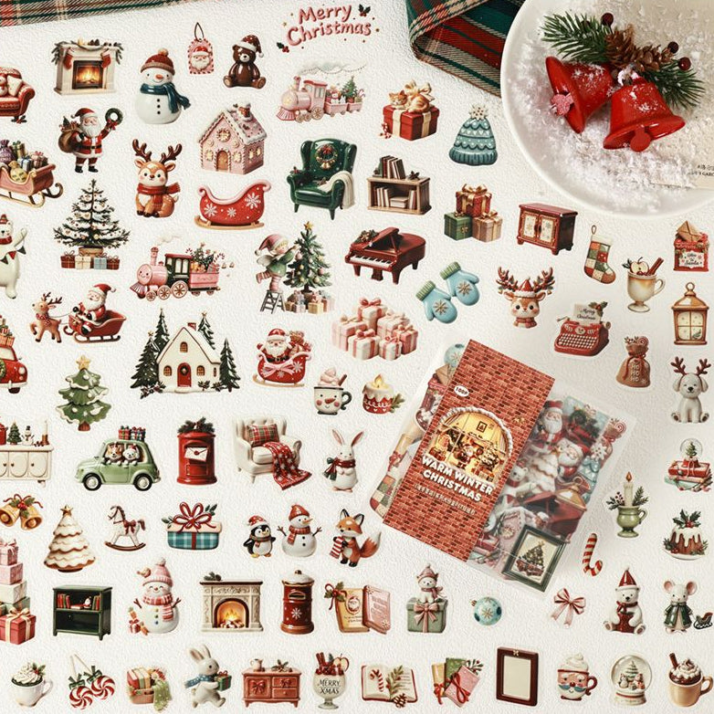 Warm Winter Christmas Series PET Stickers 100 sheets image 2