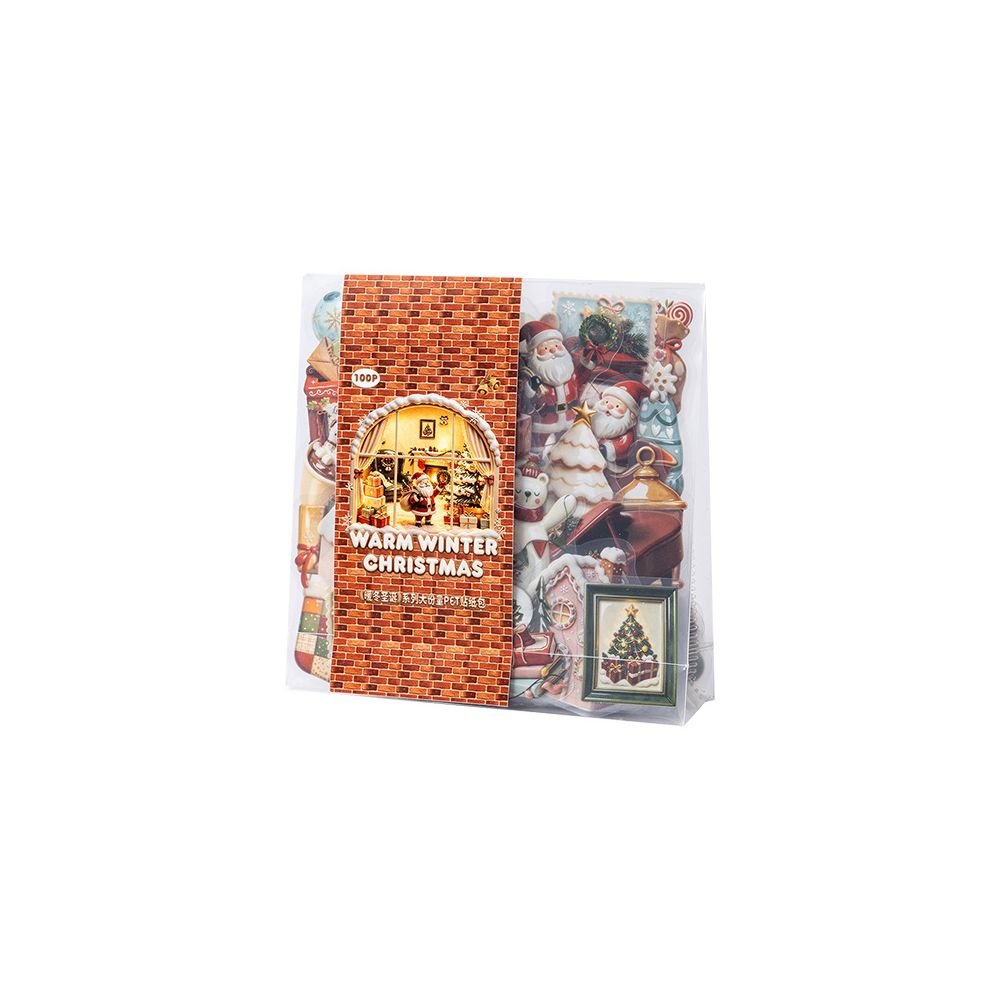 Warm Winter Christmas Series PET Stickers 100 sheets image 4